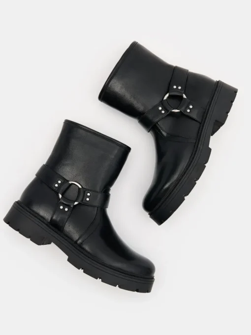 Entdecke Alles|Schuhe>MOHITO Ankle Boots mit Schnallen Schwarz