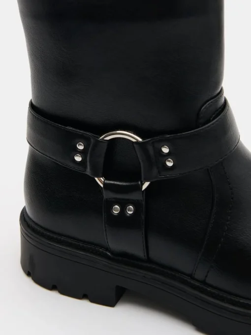 Entdecke Alles|Schuhe>MOHITO Ankle Boots mit Schnallen Schwarz