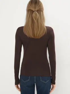 Blusen, Hemden></noscript>MOHITO Basic fitted blouse Dunkelbraun