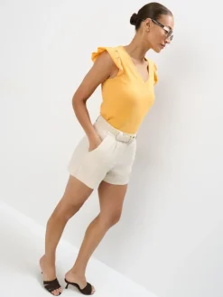 T-shirts, Tops>MOHITO Baumwollbluse mit Rüschen Orange