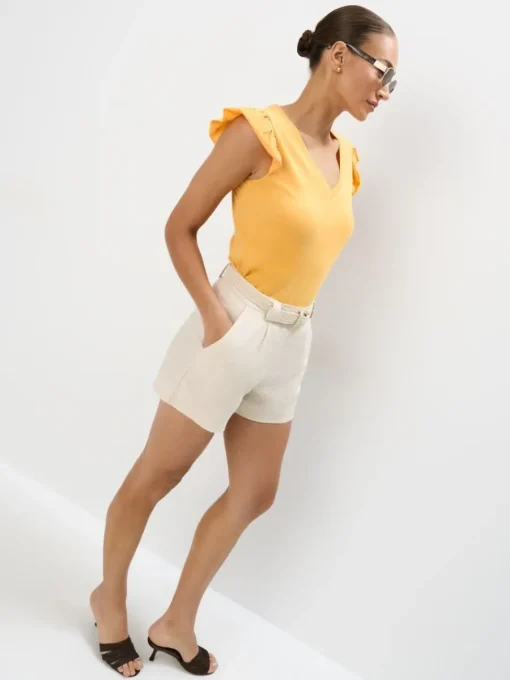 T-shirts, Tops>MOHITO Baumwollbluse mit Rüschen Orange