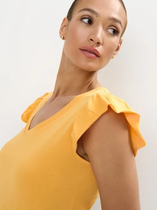 T-shirts, Tops>MOHITO Baumwollbluse mit Rüschen Orange