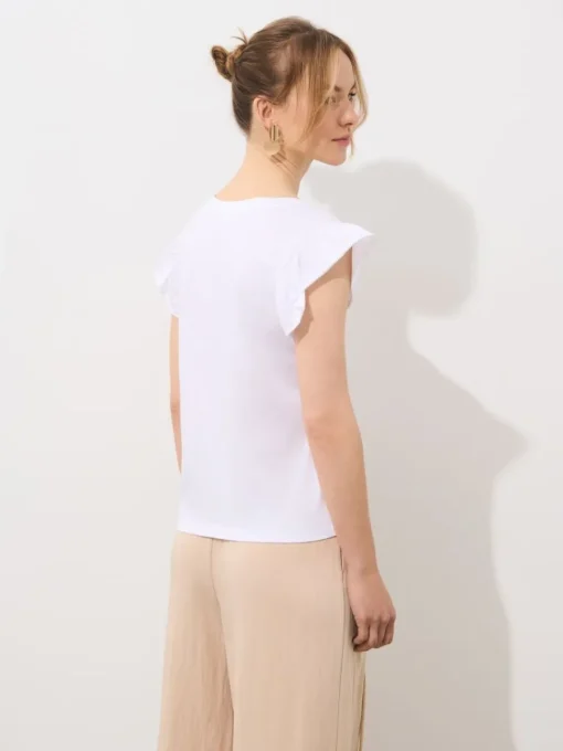 T-shirts, Tops>MOHITO Baumwollbluse mit Rüschen Weiu00df