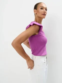T-shirts, Tops>MOHITO Baumwollbluse mit Rüschen Violett