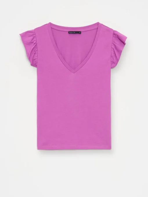 T-shirts, Tops>MOHITO Baumwollbluse mit Rüschen Violett