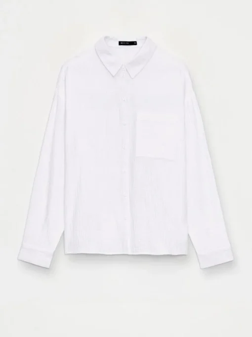 Sets|Blusen, Hemden>MOHITO Baumwollhemd Weiu00df
