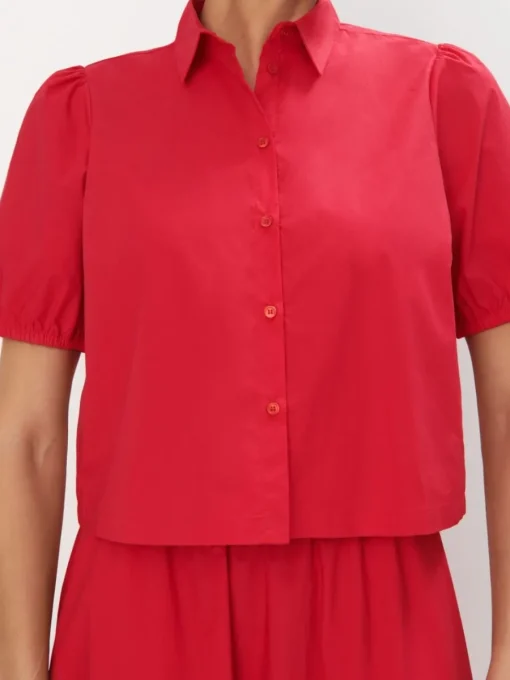 Sets|Blusen, Hemden>MOHITO Baumwollhemd Rot