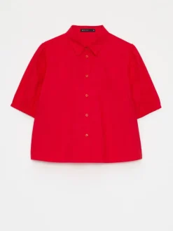 Sets|Blusen, Hemden></noscript>MOHITO Baumwollhemd Rot