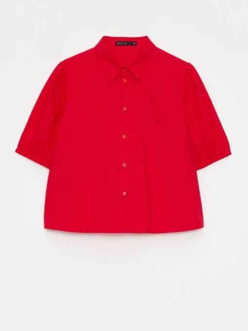 Sets|Blusen, Hemden>MOHITO Baumwollhemd Rot