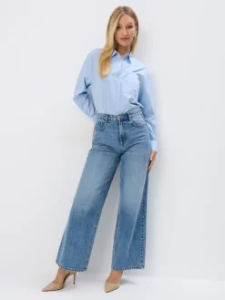 Blusen, Hemden>MOHITO Baumwollhemd Blau