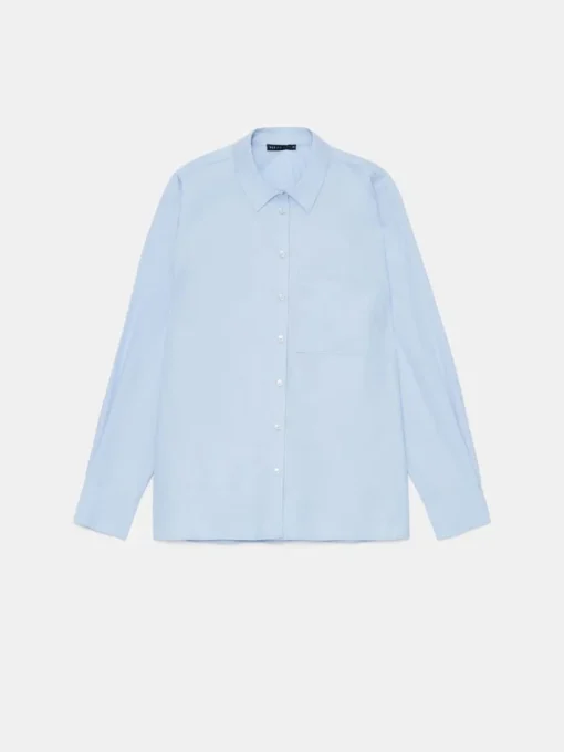 Blusen, Hemden>MOHITO Baumwollhemd Blau