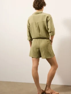 Shorts></noscript>MOHITO Baumwollshorts Olivgrün