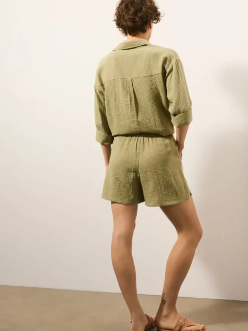 Shorts>MOHITO Baumwollshorts Olivgrün