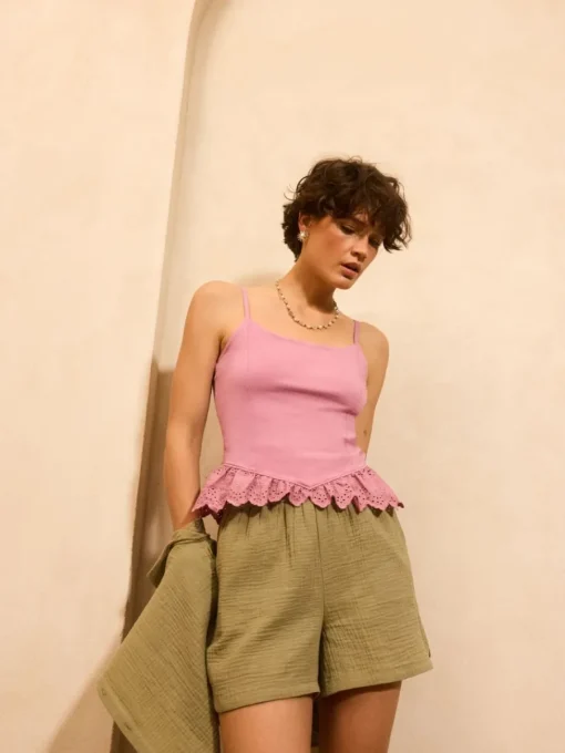 Shorts>MOHITO Baumwollshorts Olivgrün