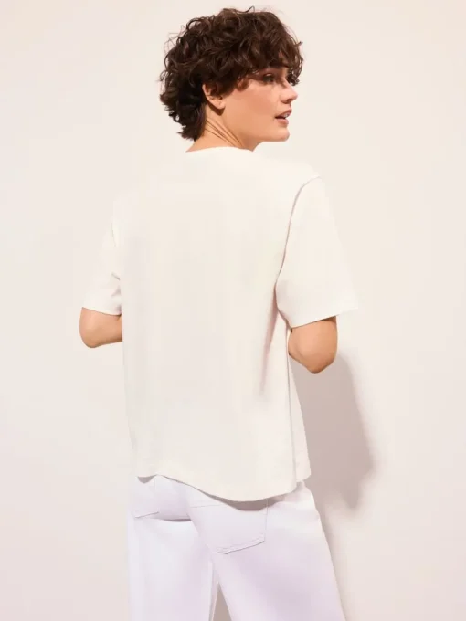 T-shirts, Tops>MOHITO Baumwoll-T-Shirt mit Print Weiu00df