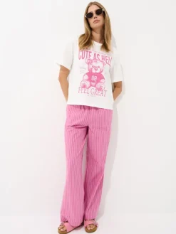 T-shirts, Tops>MOHITO Baumwoll-T-Shirt mit Print Weiu00df
