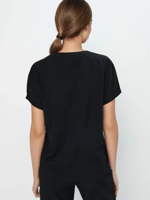 T-shirts, Tops>MOHITO Baumwoll-T-Shirt mit Print Schwarz