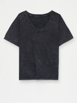 T-shirts, Tops>MOHITO Baumwoll-T-Shirt mit Wascheffekt Schwarz