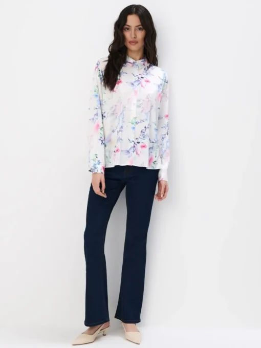 Blusen, Hemden>MOHITO Bedruckte Hemdbluse Weiu00df