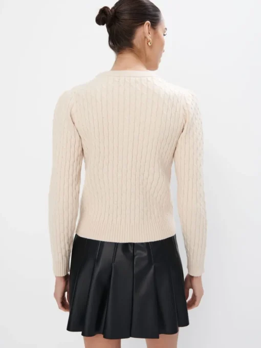 Pullover>MOHITO Beige Strickjacke mit Zierknöpfen Nude