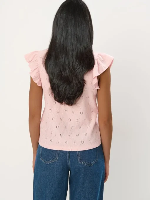 Blusen, Hemden>MOHITO Bestickte Bluse Pastellrosa
