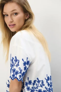 Blusen, Hemden></noscript>MOHITO Bestickte Bluse Weiu00df