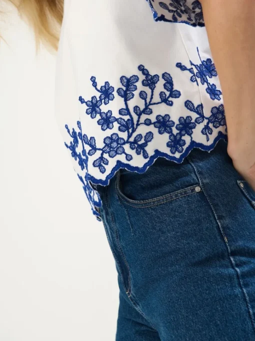 Blusen, Hemden>MOHITO Bestickte Bluse Weiu00df