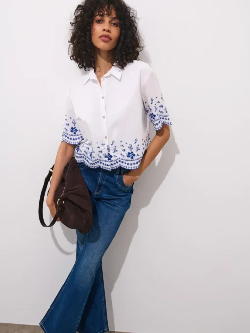Blusen, Hemden>MOHITO Bestickte Bluse Weiu00df
