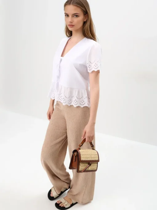 Blusen, Hemden>MOHITO Bestickte Bluse Weiu00df