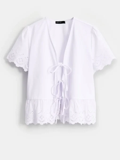 Blusen, Hemden>MOHITO Bestickte Bluse Weiu00df