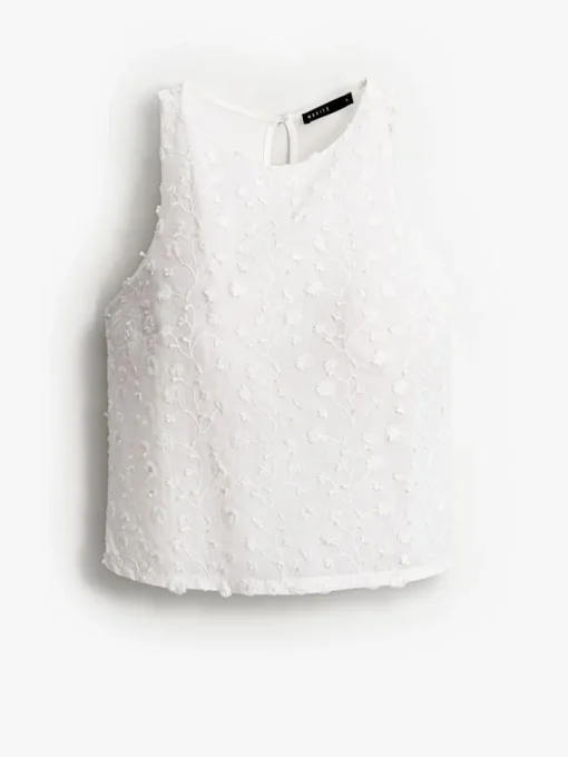 Blusen, Hemden>MOHITO Bestickte Bluse Weiu00df