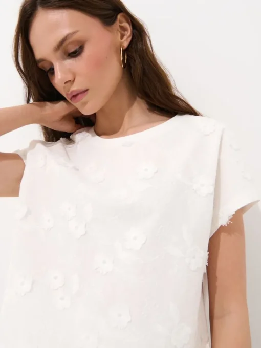 Blusen, Hemden>MOHITO Bestickte Bluse Weiu00df