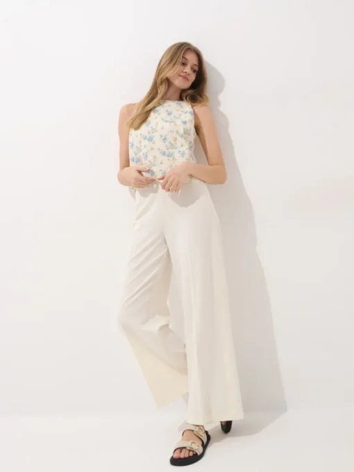 Blusen, Hemden>MOHITO Bestickte Bluse Creme