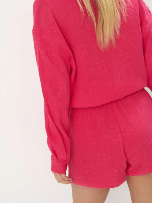 Sets|Shorts>MOHITO Bestickte Shorts aus Baumwolle Pink