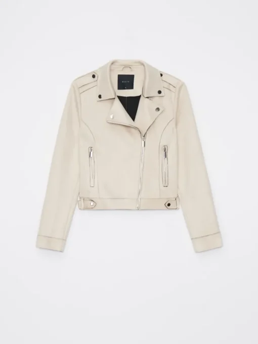 Jacken, Mäntel>MOHITO Biker-Jacke Beige