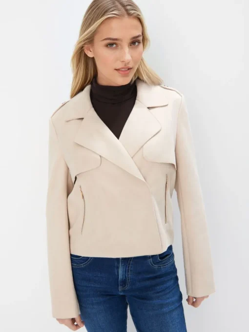 Jacken, Mäntel>MOHITO Bikerjacke in Creme Beige