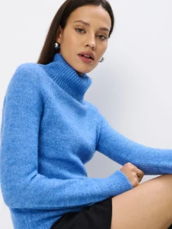 Pullover></noscript>MOHITO Blauer Rollkragenpullover Hellblau