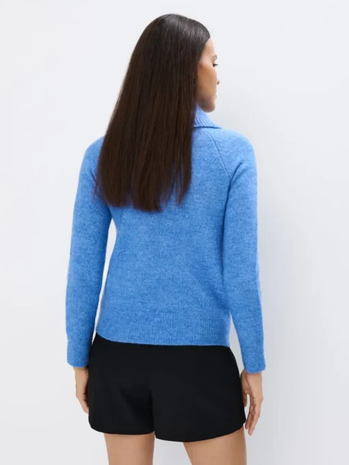 Pullover>MOHITO Blauer Rollkragenpullover Hellblau