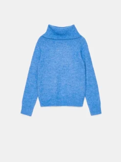Pullover></noscript>MOHITO Blauer Rollkragenpullover Hellblau