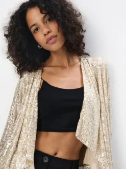 Blazer></noscript>MOHITO Blazer mit Pailletten Gold