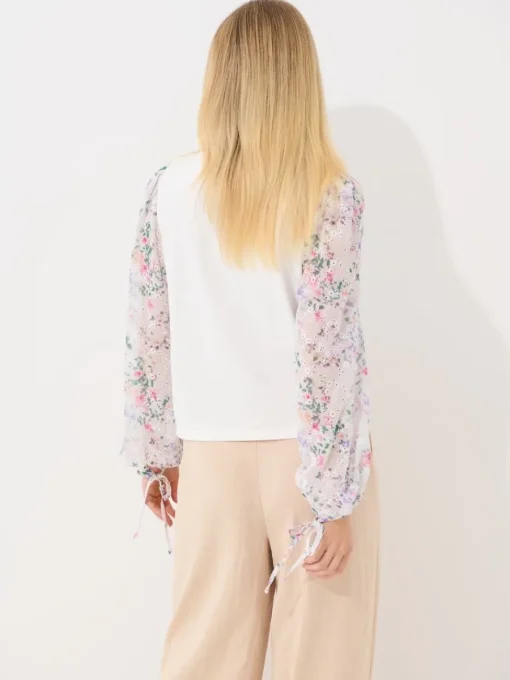 Blusen, Hemden>MOHITO Bluse Aus Baumwolle Creme