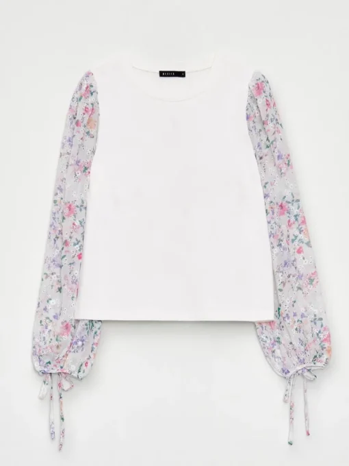 Blusen, Hemden>MOHITO Bluse Aus Baumwolle Creme