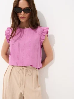 Blusen, Hemden>MOHITO Bluse Aus Baumwolle Pink