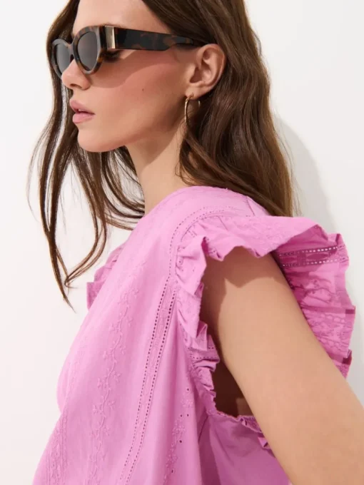 Blusen, Hemden>MOHITO Bluse Aus Baumwolle Pink