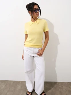 Coming Soon!>MOHITO Bluse Aus Baumwolle Hellgelb