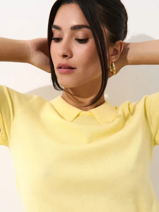 Coming Soon!>MOHITO Bluse Aus Baumwolle Hellgelb