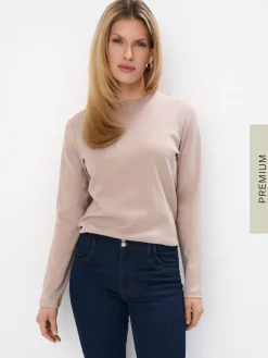 Blusen, Hemden>MOHITO Bluse Aus Baumwolle Beige