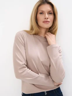 Blusen, Hemden></noscript>MOHITO Bluse Aus Baumwolle Beige