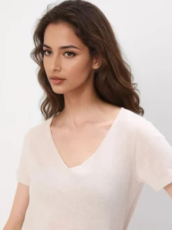 Leinen>MOHITO Bluse aus Baumwolle-Leinenmischung Creme