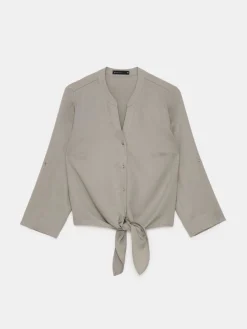 Blusen, Hemden>MOHITO Bluse Aus Lyocell Grau